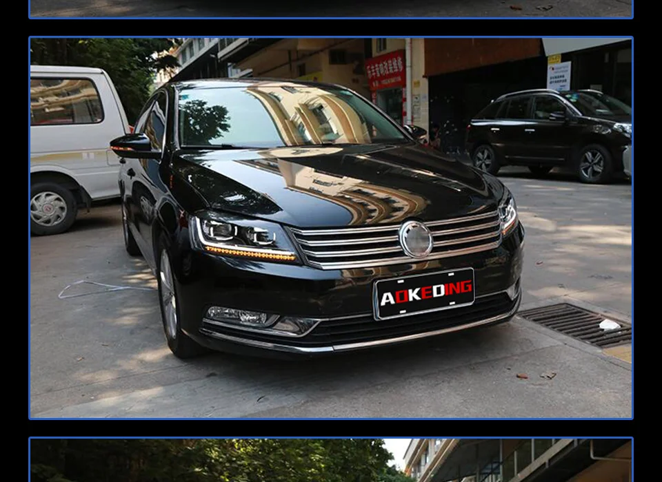 AKD автомобильный Стайлинг для VW Passat B7 фары 2012 Magotan светодиодный фонарь DRL Hid головной фонарь Ангел глаз биксеноновый луч аксессуары