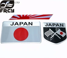 Car Styling Japanese Flag Emblem Badge Sticker Decals Accessories For Toyoto Nissan Mazda Lexus Car-styling