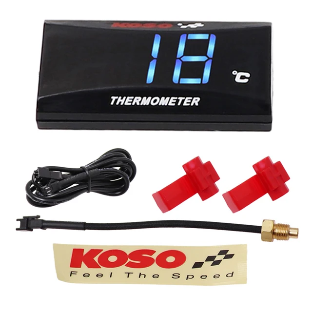 Koso Motorcycle Temperature Gauge Universal Digital Water Temperature