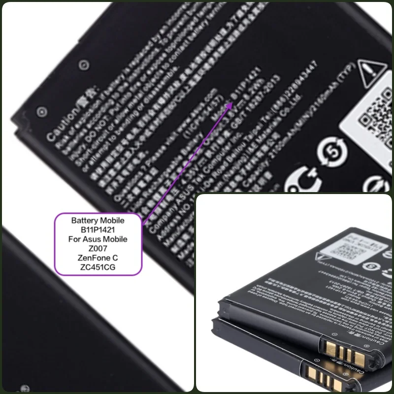 

Battery suitable for ASUS mobile with battery model B11P1421 for Z007 ZenFone C ZC451CG