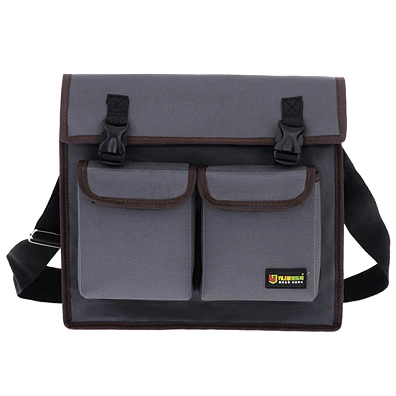 Многофункциональная сумка на одно плечо, оборудование, электрик, инструментарий, сумка для инструментов, водонепроницаемая, износостойкая, ткань Оксфорд, 35x28x11,5 см - Цвет: Grey