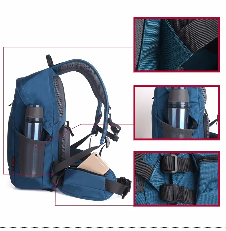 Сумка для фото, рюкзак для камеры, рюкзак для путешествий, водонепроницаемая сумка для мужчин и женщин, рюкзак для Canon/Nikon CAREELL C3011