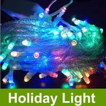 2 компл./лот 1X10 м 100 светодиодный s Открытый Светодиодный свет шнура светодиодный Рождественский свет 8 типов цветов, которые будут выбраны Гарантия 2 года