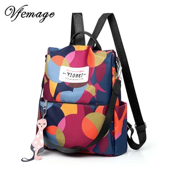 

Vfemage Oxford Bagpack Women Bags Anti Theft Backpacks Female Waterproof Backpack Lightweight Girls Schoolbag Mochila Mujer 2019