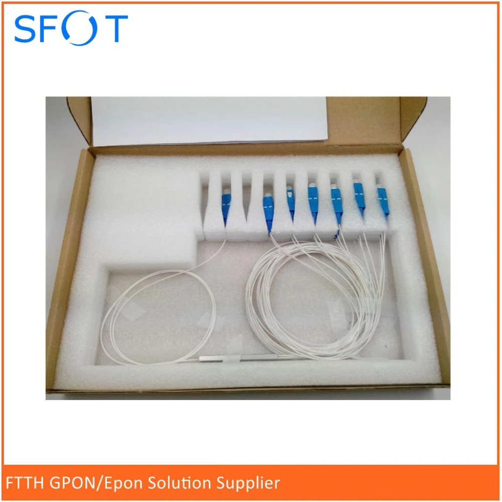 

FTTH accessories In Line SC/UPC 1x16 Port Mini PLC Splitter with connectors SM, 0.9mm tube