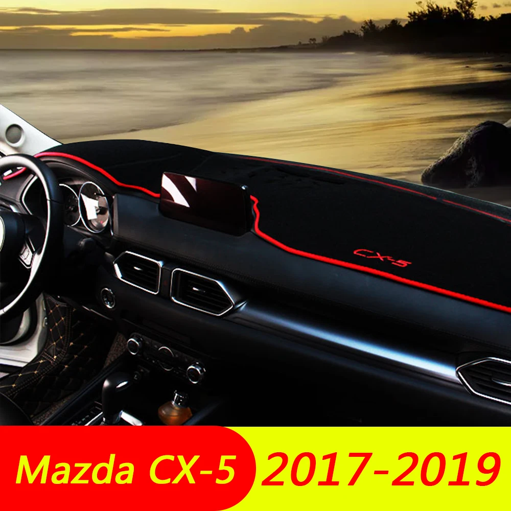 

TAIJS For Mazda CX-5 CX5 Second Generation KF 2017 2018 Car Dashboard Cover Dash Mat Sun Shade Pad Carpet Dash Board Anti-UV