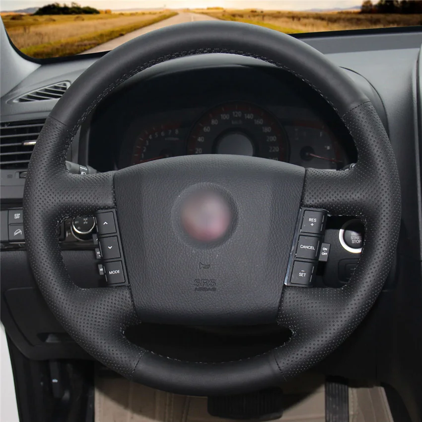 braid on steering wheel cover for Kia Borrego 2008-2015 