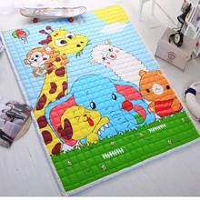 Большой Размеры детские головоломки ковер дети играют Большой Коврик Прямоугольник 150*200 см мультфильм Животные зоопарк ползать играть мат для мальчиков и девочек номер ковер
