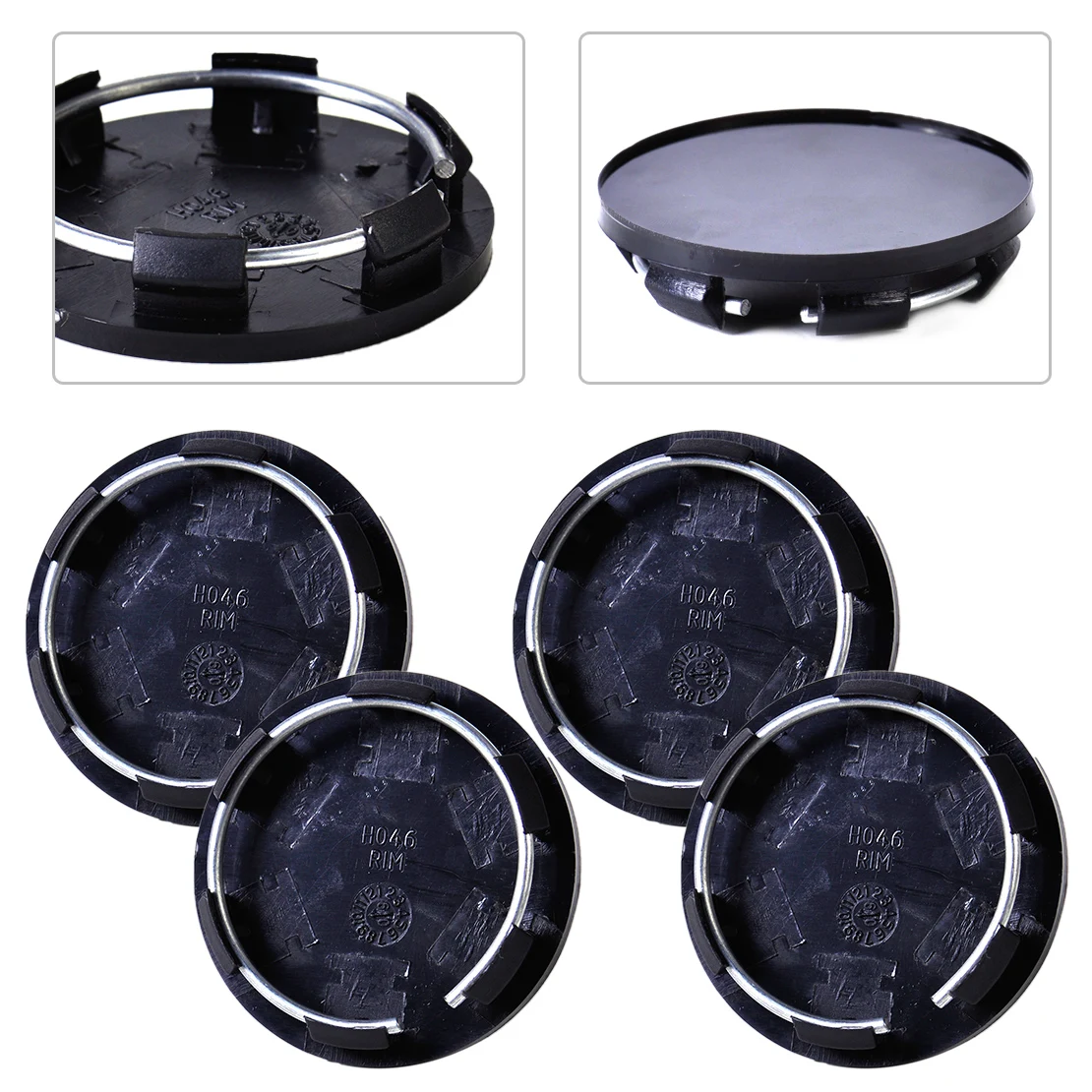 DWCX 4pcs 50mm Plastic Wheel Center Rim Hub Caps Covers Hubcap Set Tyre