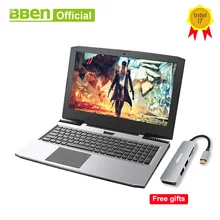 BBEN G16 Игровые ноутбуки Pro Windows10 компьютеров 15,6 «GTX1060 Intel Core i7 7700HQ DDR4 8G/16 г/32G RAM 256 г/512 г SSD, 1 ТБ/2 ТБ HDD