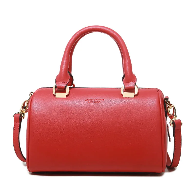 

Women's new wave leather large-capacity multi-color shoulder bag Cowhide pillow type zipper mobile Boston-style bag