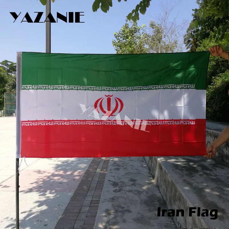 

YAZANIE 90x150cm Iranian Flag Irans Flag of Iran Free Shipping Lslamic Flags Office/Activity/Parade/Festival/Worldcup/Home Deco