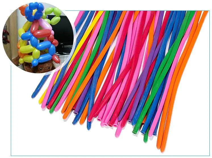 300 шт латексные длинные шары с насосом спиральные надувные шарики Волшебные воздушные шарики баллон моделирование День рождения Свадьба вечеринка украшения GYH