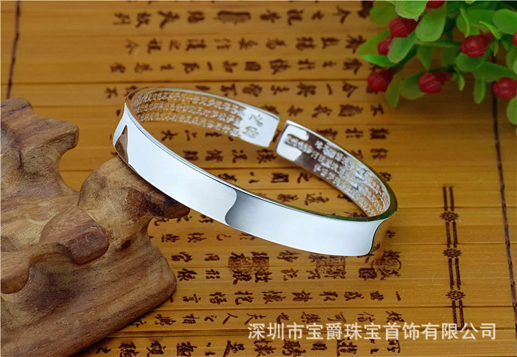 2019 ограниченное по времени предложение-настоящие Для женщин Armbanden voor vrouwen 999,9 браслет отправил мать тонкой открытым ртом гладкая Сутра