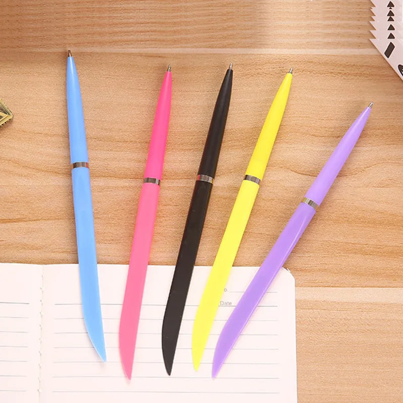 

5 pcs/lot Creative Box Opener Pens Ballpoint Pen for Writing Colores Express Operation Pen Flat Knife Office School Stationery