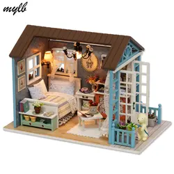 Mylb Кукольный дом Мебель Miniatura DIY Кукольные домики миниатюрный кукольный домик деревянный Игрушечные лошадки для детей Взрослые подарок на