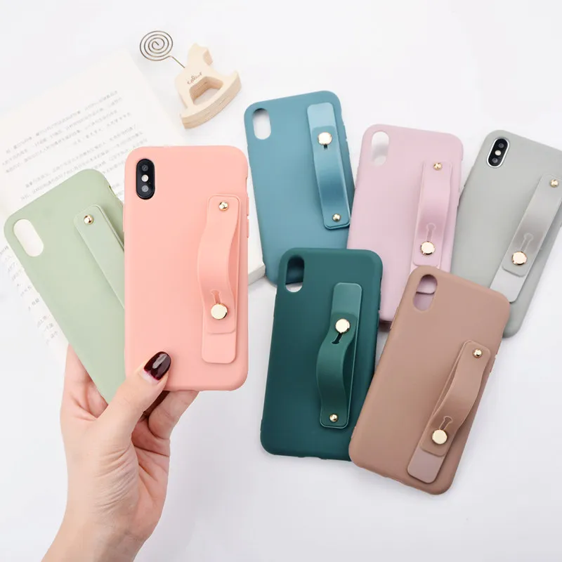 

Hangrui For Xiaomi Redmi Note 7 Case Redmi Note 7 Pro 6 Case Candy Color Silicone Stand Back Cover Bumper Xioami Mi 8 9 Se Lite