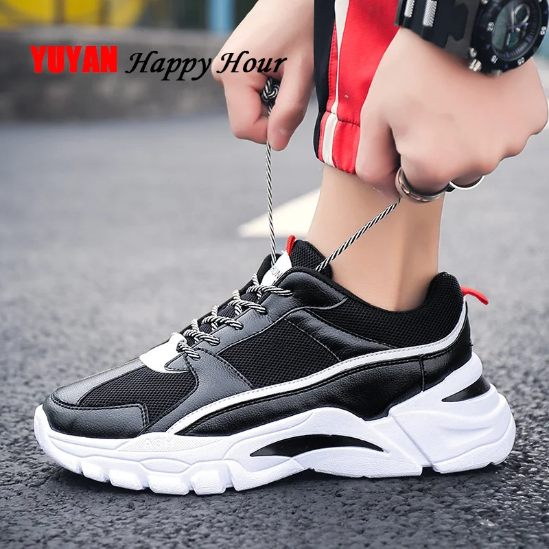 

Fashion Sneakers Men Casual Shoes 2019 Spring Male Shoes Black White Brand Footwear KA1178