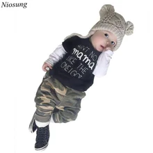 Niosung Summer Newborn Toddler Lovely Baby Boy Letter Print Pattern Cotton blend Short Sleeve T-Shirt Blouse