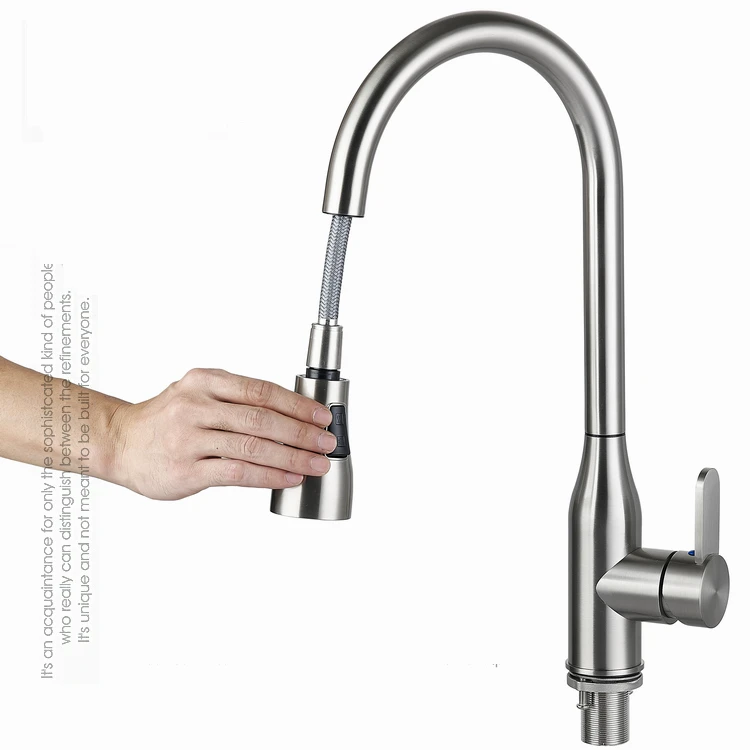 Viborg Deluxe Sus304 Rvs Loodvrije Pull Out Spray Kitchen Sink Kraan Mengkraan Pullout Pull Down Sproeier Kraan Kitchen Faucets Aliexpress