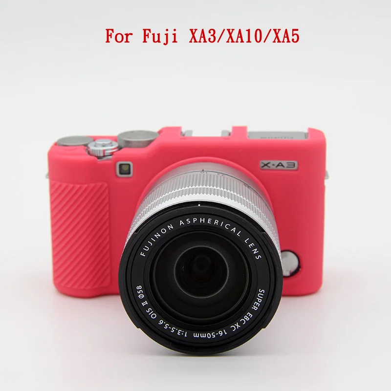 Силиконовые кожа брони DSLR чехол крышка кузова Камера резиновая объектив сумки для Fujifilm XA2 XA1XM1 XA3 XA10 XA5 XT10 XT20 Нескользящие