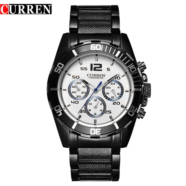

CURREM 2016 new fashion Curren brand men casual stainless steel wrist quartz watch 8073