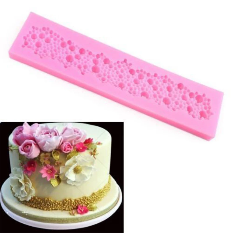Pearls Beads Silicone Mould Fondant Cake Tools Cupcake Mold Border Sugar Paste DIY Cake Mold