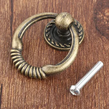 1Pc 4337mm Vintage Cabinet Knobs and Handles Furniture Knobs Kitchen Drawer Cupboard Ring Pull Handles Furniture Fittings