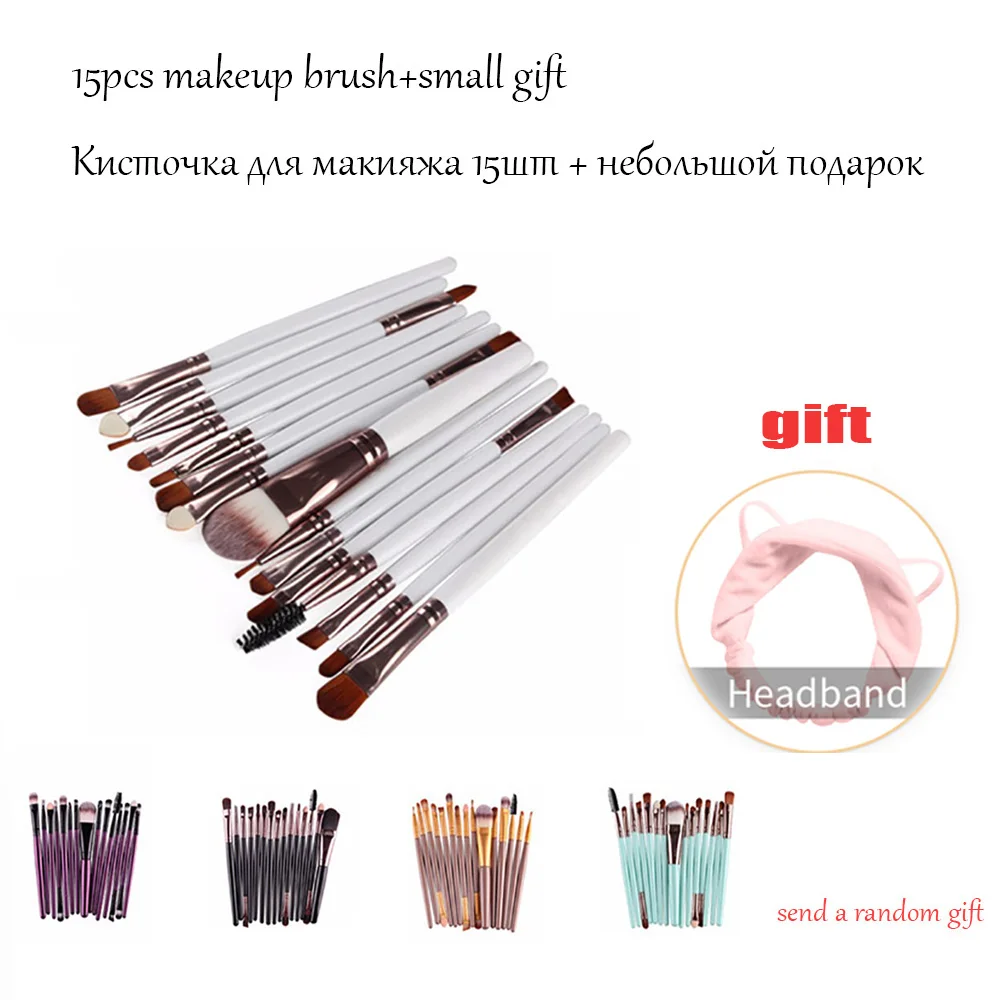 

Givenone 15pcs Makeup Brushes Eye Shadow Foundation Powder Eyeliner Eyelash Lip Make Up Brush Cosmetic Beauty Tool Kit Hot