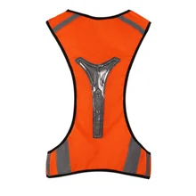 Светодиодный светоотражающий жилет унисекс высокая видимость Батарея работает дышащие Регулируемые моющиеся жилет полиэстер Детская безопасность Спортивная