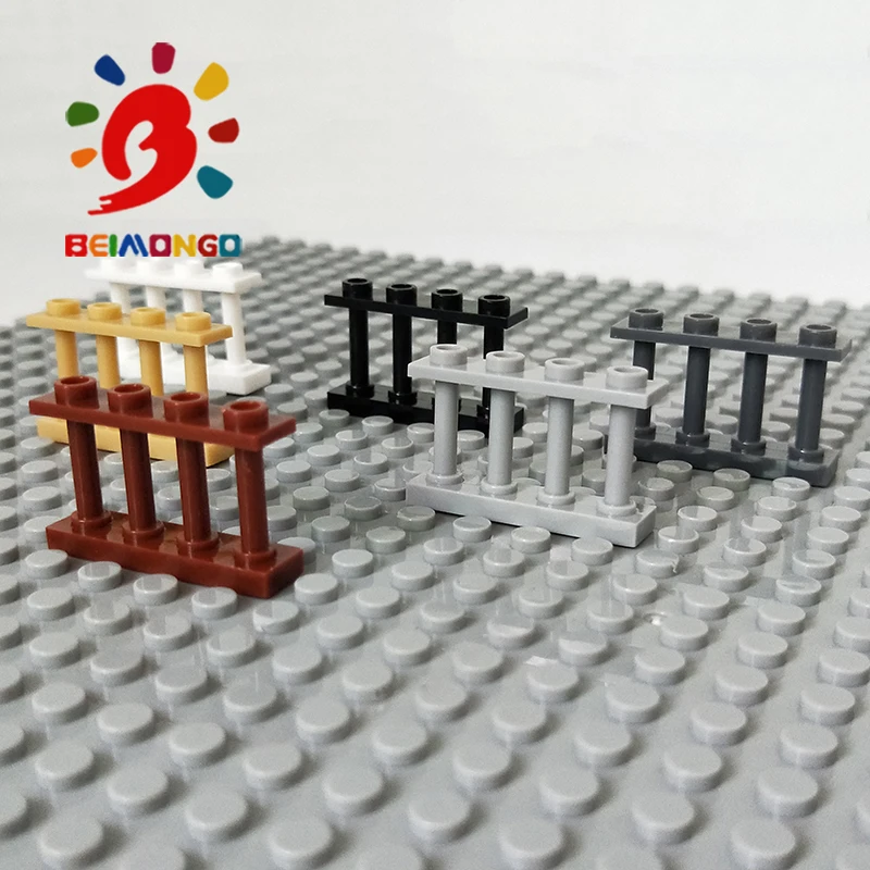 

Free Shipping!BEIMONGO Building Blocks MOC Fence 1x4x2 2W 4 knobs Handrail Enlighten DIY Kids' Toys can be compitabled