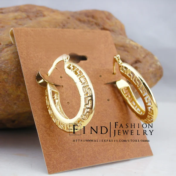 FKZOO10061 Jewelry wholesale 22K Gold Filled earrings Freeshipping 2pcs/lot-in Drop Earrings ...