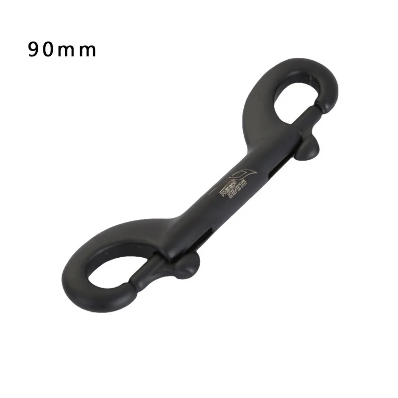 316 Stainless Steel Bolt Snap head Clip Diving singel 75/90/100mm BCD Accessories Tools double head 90/100/115mm - Color: Double hook