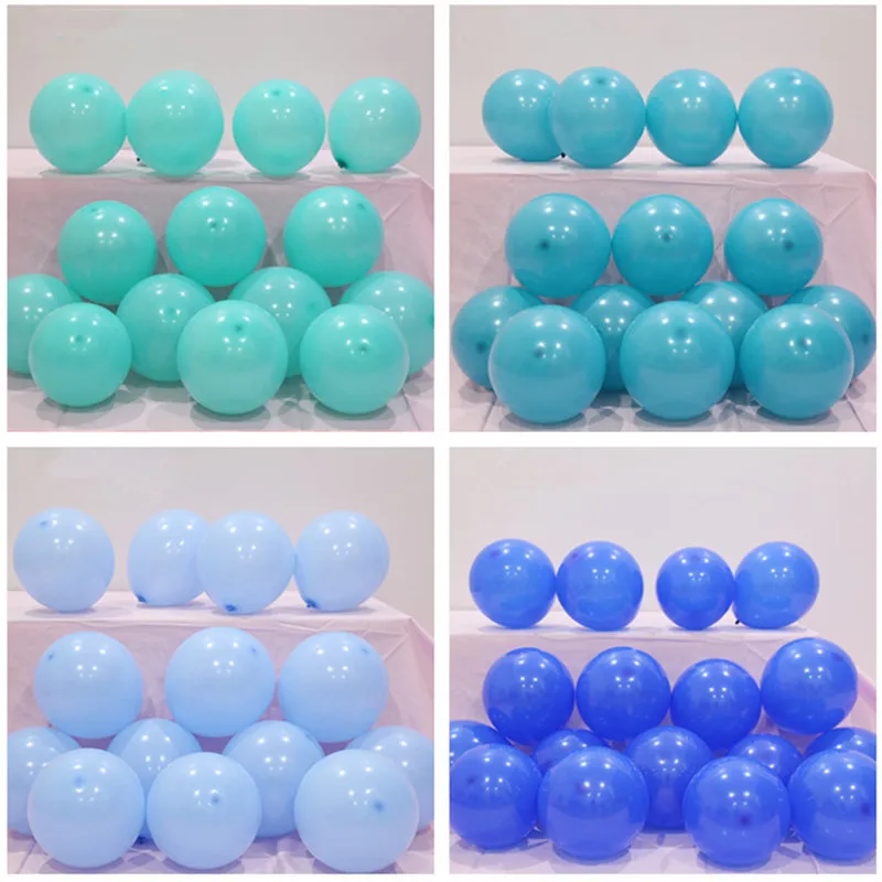 

5pcs 12 Inch 2.2g High Quality Blue Latex Balloons Air Balls Inflatable Wedding Birthday Party Decorations Float Macaron Ballons