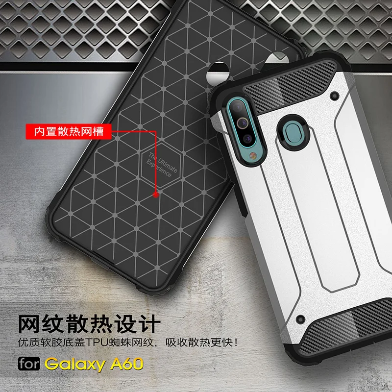 Case For Samsung Galaxy A60 Case Shockproof Hard PC Silicone Anti-knock Soft TPU Shell For Samsung A60 Phone Cover on A60 Case For Samsung Galaxy A60 Case Shockproof Hard PC Silicone Anti-knock Soft TPU Shell For Samsung A60 Phone Cover on A60