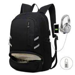 Winmax повседневный мужской школьный ноутбук замок для рюкзака большой емкости рюкзак для путешествий USB зарядное устройство мужской рюкзак