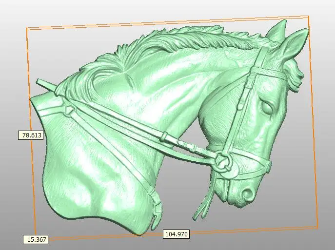 Голова Лошади 3D модель, рельеф STL модель для ЧПУ резьба гравировка artcam type3 aspire M361