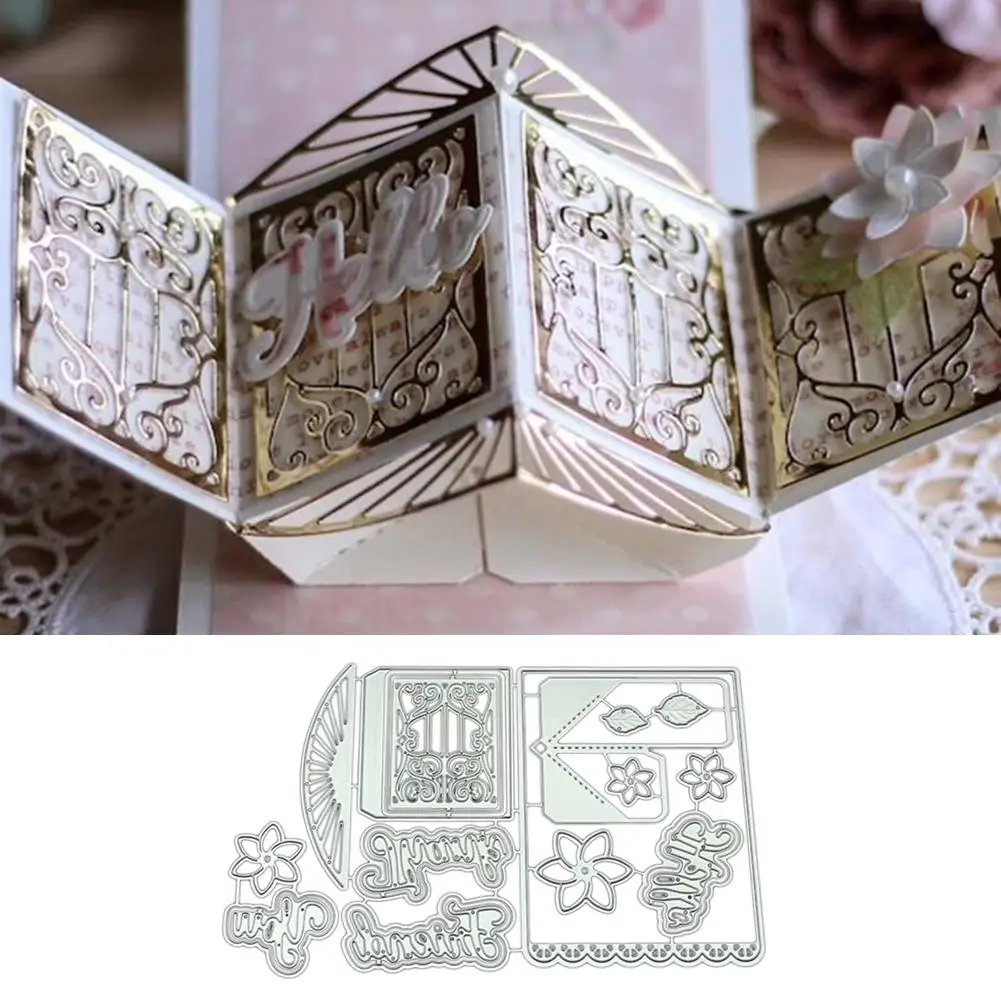 

Flower Letter Box Decor Metal Cutting Dies DIY Scrapbook Paper Cards Stencil 2019