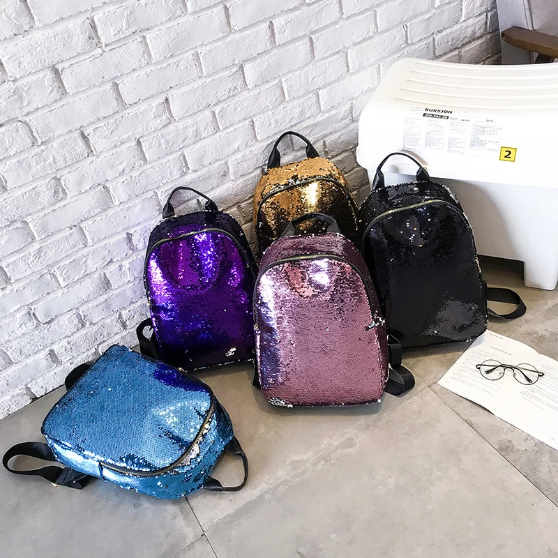 Блестящий женский рюкзак с блестками, рюкзак для девочек-подростков, Модный женский рюкзак золотого и черного цвета, школьная сумка с блестками, Повседневная дорожная сумка