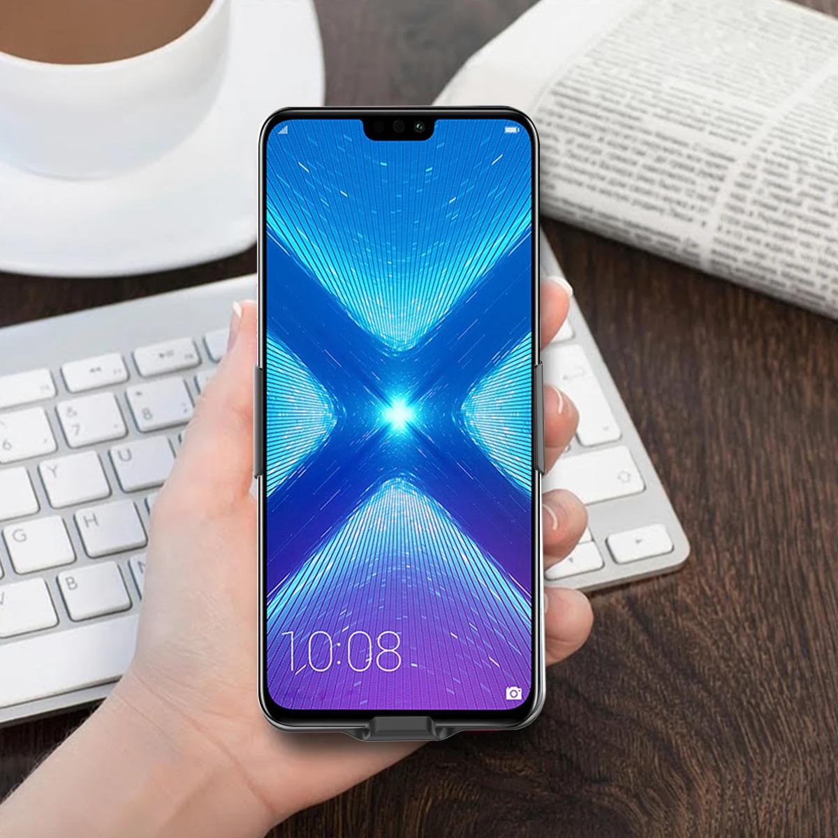 Чехол для huawei Honor 8X6500 мАч, зарядное устройство, дополнительный аккумулятор, запасной внешний аккумулятор с подставкой для Honor 8X, чехол для телефона