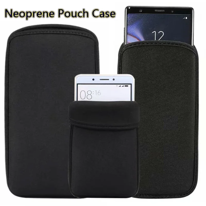 

For Doogee S50 X60L X53 X55 X50 S60 Lite BL9000 X50L S55 S70 S55 Lite Black Elastic Soft Flexible Neoprene Protective Pouch Bag