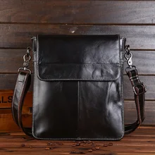 Разделение кожа Для мужчин сумка Crossbody сумка клапаном Винтаж Курьерские сумки Повседневное Бизнес масло воск плеча почтальон сумка