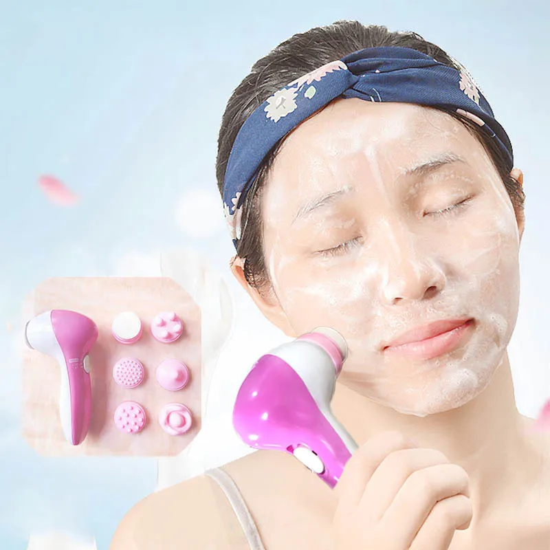 6 in1 Electric Facial Cleanser Wash Face Cleaning Machine Skin Pore