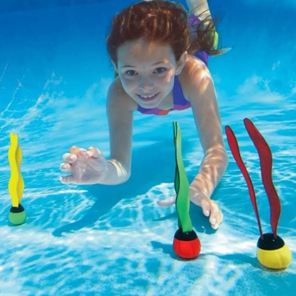 3/5 pcs Multicolor Diving Seaweed Toy Swimming Pool Diving Training Fun