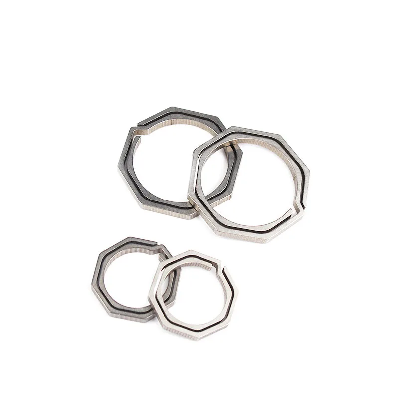 

1PC EDC Key Ring Outdoor Camping Survival Equipment Tourism Portable Keychain Tools TC4 Titanium Alloy Keyring Free Shipping