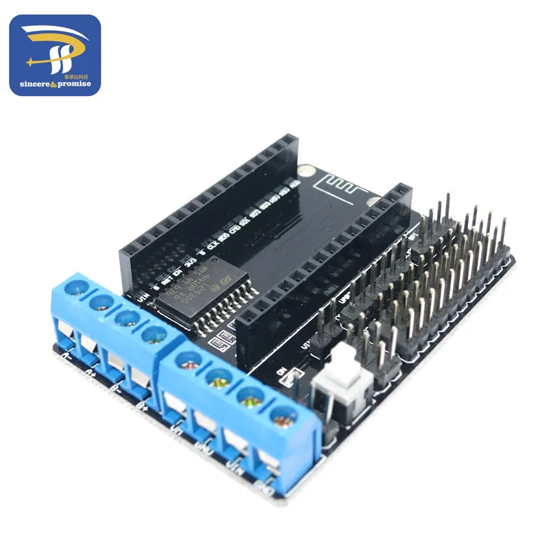 NodeMCU Motor Shield Board L293D for ESP-12E from ESP8266 esp 12E kit diy rc toy wifi rc smart car remote control