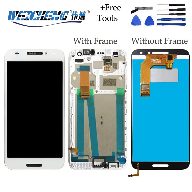 

For Alcatel A3 A 3 5046 5046D 5046X OT5046 LCD Display Touch Screen Assembly With Frame for 5046d LCD
