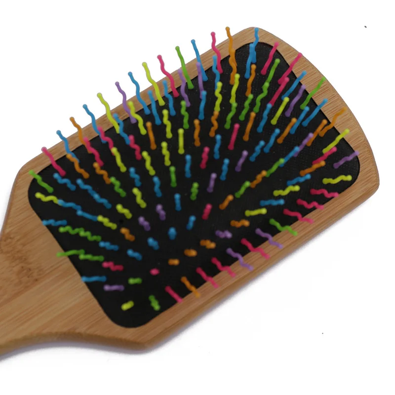 Women Hair Brush With Wooden Handle Hairbrush Scalp Massage Brushes for