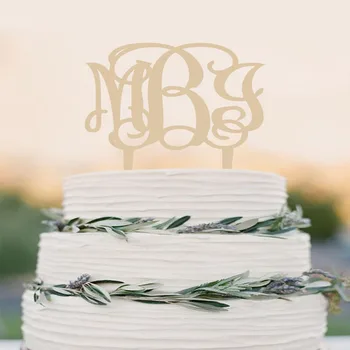 

Monogram Cake Topper-Initial Couple Name Cake Topper-Custom Wedding Monogram Cake Topper-Bridal Rustic Wood Cake