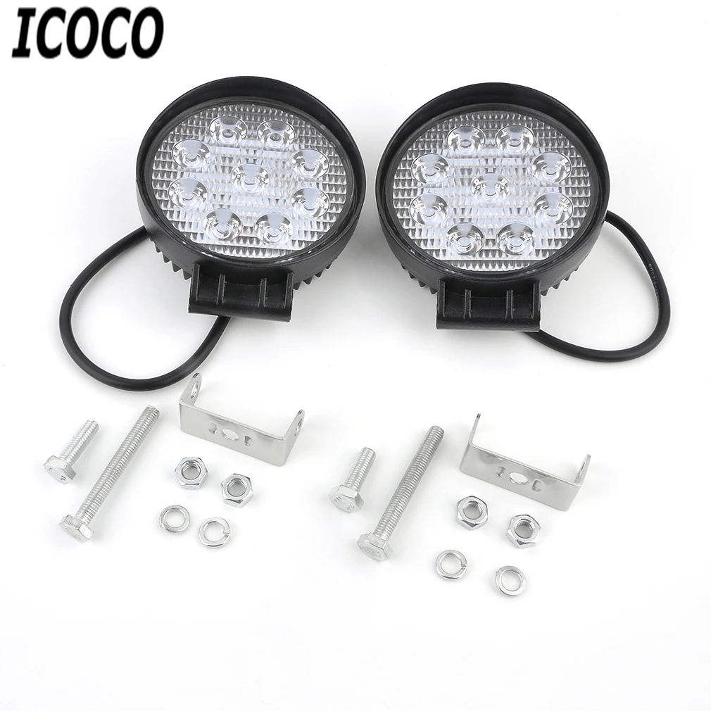ICOCO 2pcs/set 27W High Brightness Waterproof IP67 Low Power Flood